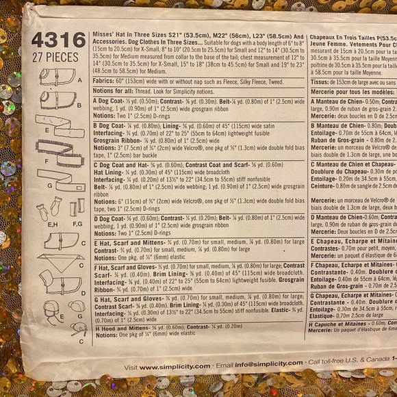 2005 Simplicity Hat Pattern #4316 - Picture 3 of 7